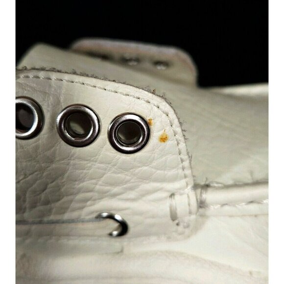 Eytys Mykonos Loafers 35 5.5 White Grained Leather Shoes - Picture 6 of 11